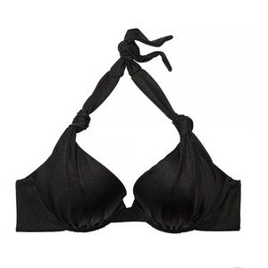 Victoria's Secret Black Knotted push up Bikini Top - 32B